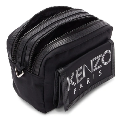 Shop Kenzo Black Sport Logo Crossbody Bag In 99 Black