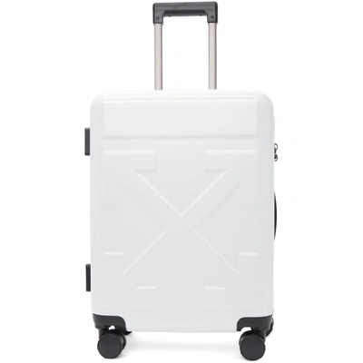 Shop Off-white White Arrows Trolley Carry-on Suitcase