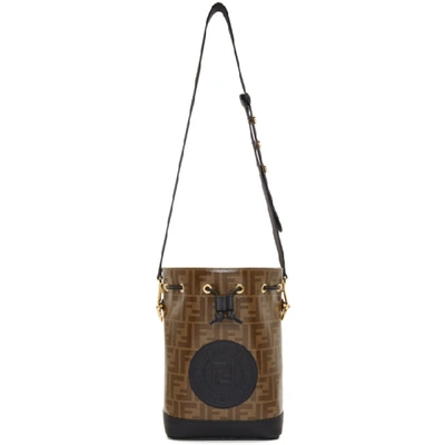 Shop Fendi Black And Brown Small Forever  Mon Tresor Bag In F14tu Black