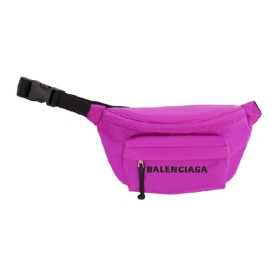 Shop Balenciaga Purple Small Wheel Belt Bag