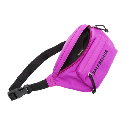 Shop Balenciaga Purple Small Wheel Belt Bag