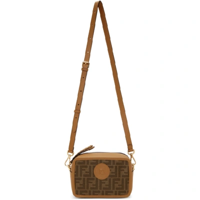 Shop Fendi Tan And Brown Small Forever  Camera Bag In F15wo Caram