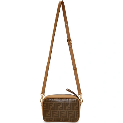 Shop Fendi Tan And Brown Small Forever  Camera Bag In F15wo Caram