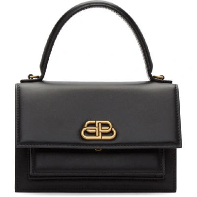 Shop Balenciaga Black Xs Sharp Satchel Bag