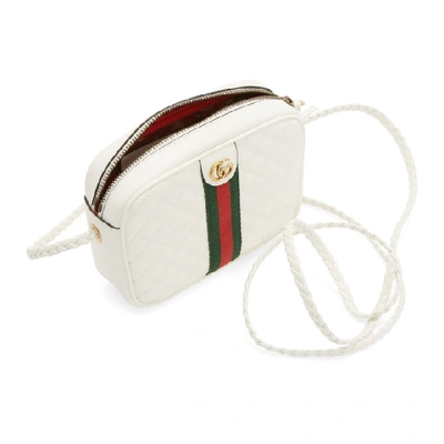 Shop Gucci White Small Quilted Shoulder Bag In 9180 White
