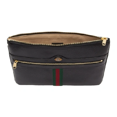 Shop Gucci Black Ophidia Pouch In 1060 Black