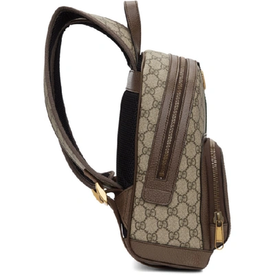 Shop Gucci Beige Small Gg Ophidia Backpack In 8994 Beige
