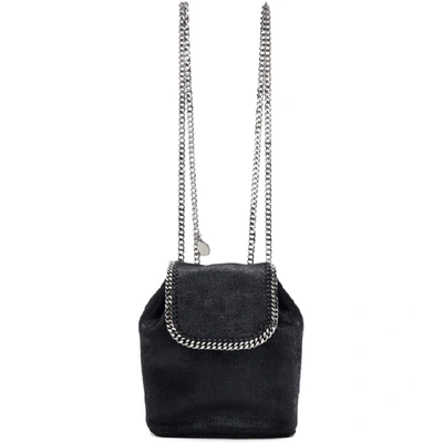 Shop Stella Mccartney Black Mini Falabella Backpack In 1000 Black