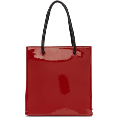 Shop Balenciaga Red Patent Everyday Shopping Tote In 6406 Bright