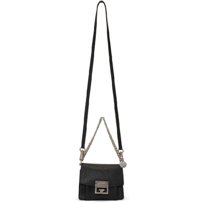 Shop Givenchy Black Mini Gv3 Bag In 001 Black