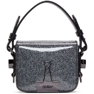 Shop Off-white Silver Glitter Baby Flap Bag