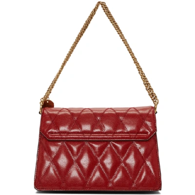 Shop Givenchy Red Quilted Small Gv3 Bag