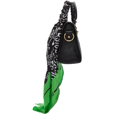 Shop Balenciaga Black Mini City Scarf Bag In 1060 Blk Mu