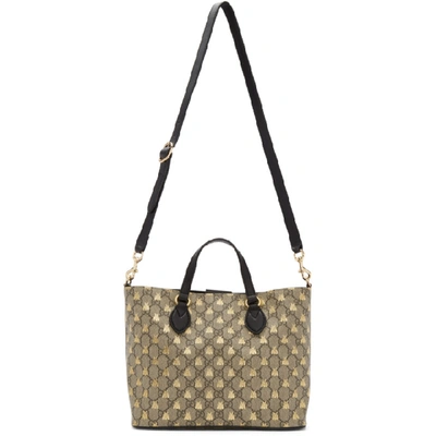 Shop Gucci Beige Gg Supreme Bestiary Tote In 8319 Beige