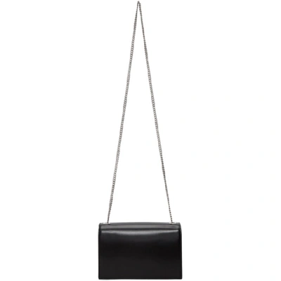 Shop Saint Laurent Black Art Deco Flap Bag In 1000 Black