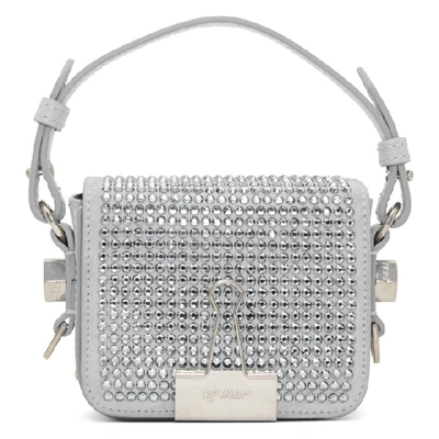 Shop Off-white Blue Crystal Baby Binder Clip Bag