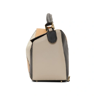 Shop Loewe Tan & Black Puzzle Bag