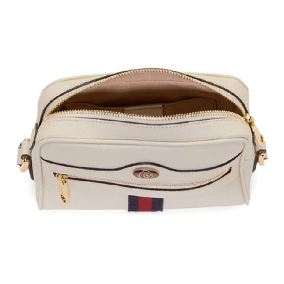 Shop Gucci White Mini Ophidia Bag In 8454 White