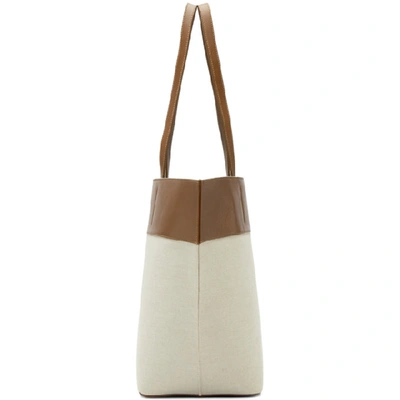 Shop Apc A.p.c. Brown And Off-white Totally Tote In Cad Noisett