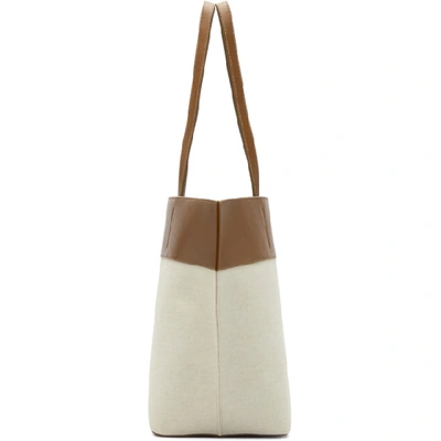 Shop Apc A.p.c. Brown And Off-white Totally Tote In Cad Noisett