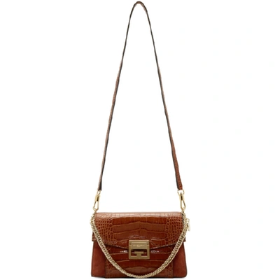 Shop Givenchy Brown Small Gv3 Bag In 217 Cognac