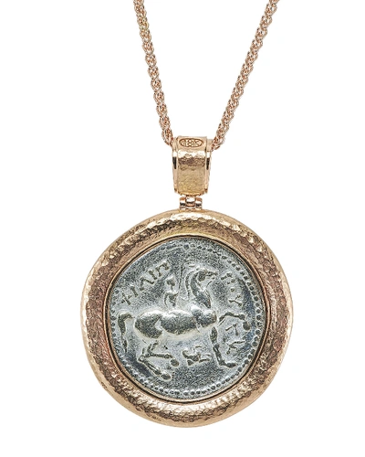 Shop Jorge Adeler Authentic Philip Ii Coin Pendant In 18k Rose Gold
