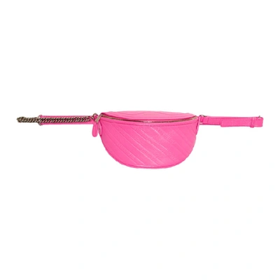 Shop Balenciaga Pink Xxs Souvenirs Belt Bag In 5610 Pink