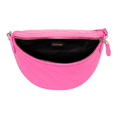 Shop Balenciaga Pink Xxs Souvenirs Belt Bag In 5610 Pink