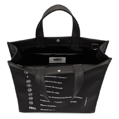 Shop Mm6 Maison Margiela Black Garment Print Tote In T8013 Black