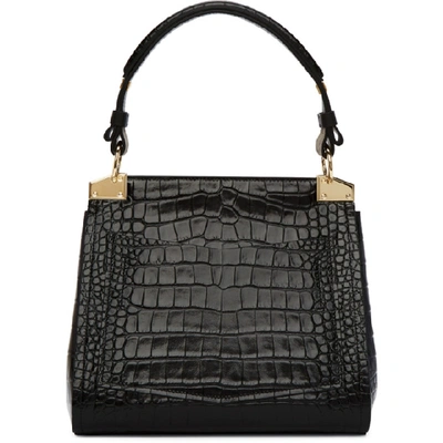 Shop Givenchy Black Croc Small Mystic Bag In 001 Black