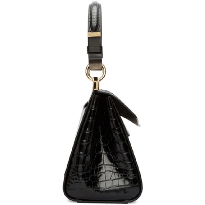 Shop Givenchy Black Croc Small Mystic Bag In 001 Black