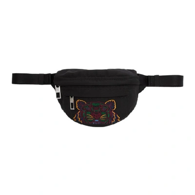 Shop Kenzo Black Mini Tiger Bum Bag In 99c Black