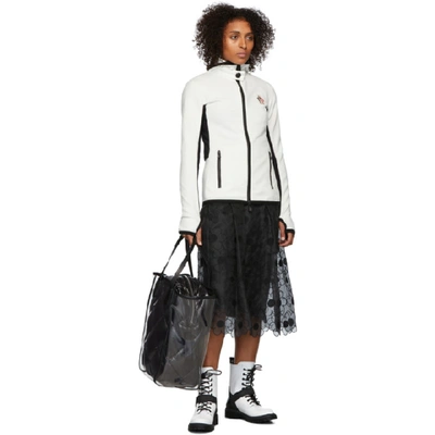 Shop Moncler Genius 2 Moncler 1952 Transparent And Black Quilted Interior Tote In 999 Black