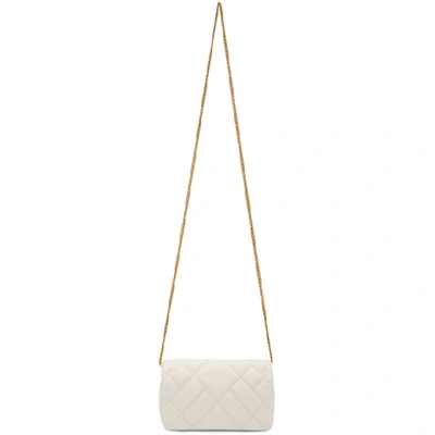 Shop Versace White Mini Quilted Icon Bag In K06ot White