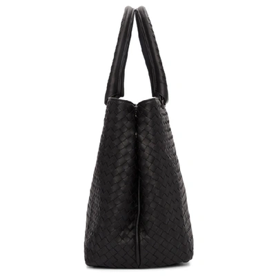 Shop Bottega Veneta Black Intrecciato Leather Tote