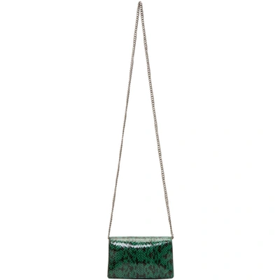 Shop Gucci Green Super Mini Snakeskin Dionysus Bag In 3120 Green