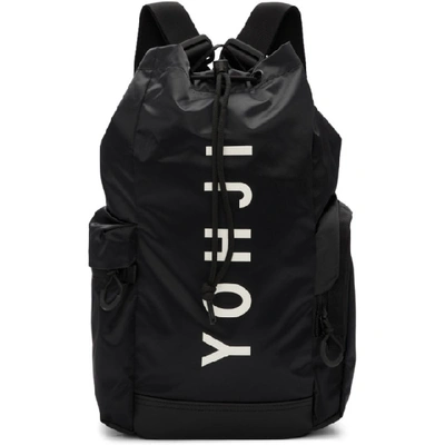 Shop Y-3 Black Mini Yohji Letters Backpack