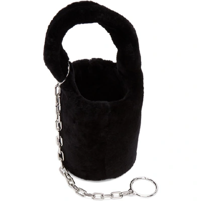 Shop Alexander Wang Black Mini Roxy Bucket Bag In 001 Black
