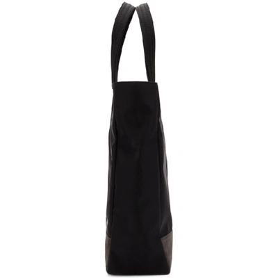 Shop Thom Browne Black Unstructured Tote In 001 Black