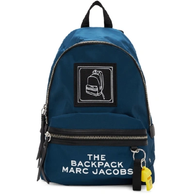 Shop Marc Jacobs Navy The Pictogram Backpack In 412 Nightbl