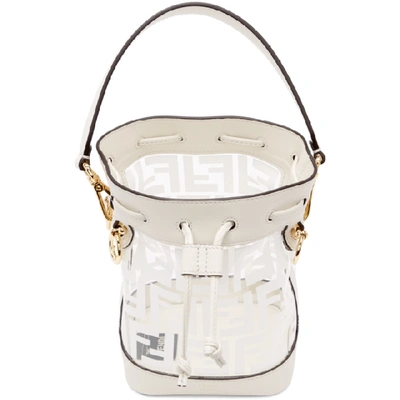 Shop Fendi White Pvc F Is  Mon Tresor Bucket Bag In F0qvl White