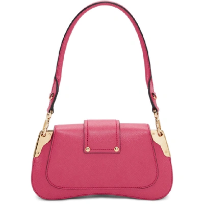 Shop Prada Pink Mini Sidonie Shoulder Bag In Magenta