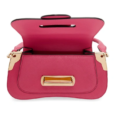 Shop Prada Pink Mini Sidonie Shoulder Bag In Magenta