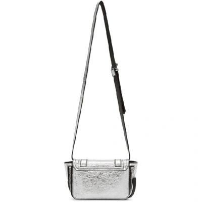 Shop Proenza Schouler Silver Mini Zip Ps1 Crossbody Bag In 1112 Silver