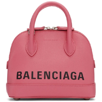 Shop Balenciaga Pink Xxs Ville Bag