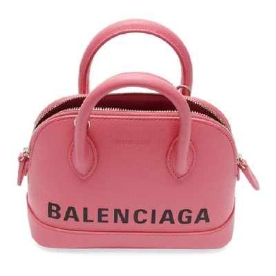 Shop Balenciaga Pink Xxs Ville Bag