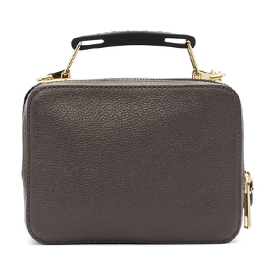 Shop Marc Jacobs Taupe The Textured Mini Box Bag In 030 Ash