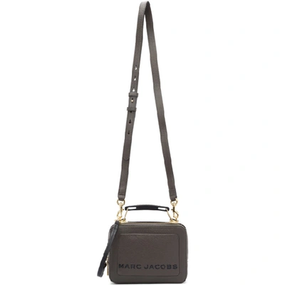 Shop Marc Jacobs Taupe The Textured Mini Box Bag In 030 Ash