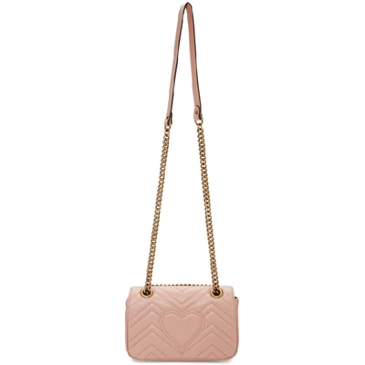 Shop Gucci Pink Mini Marmont Bag In 5909 Pink
