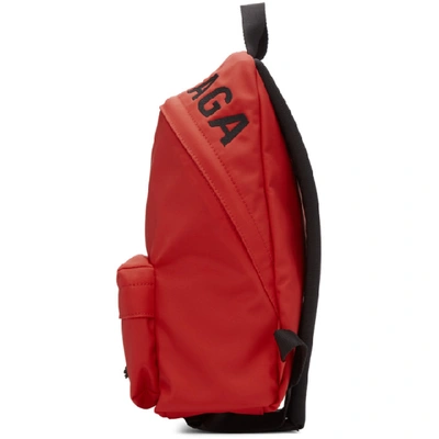 Shop Balenciaga Red Small Wheel Backpack In 6470 Bright